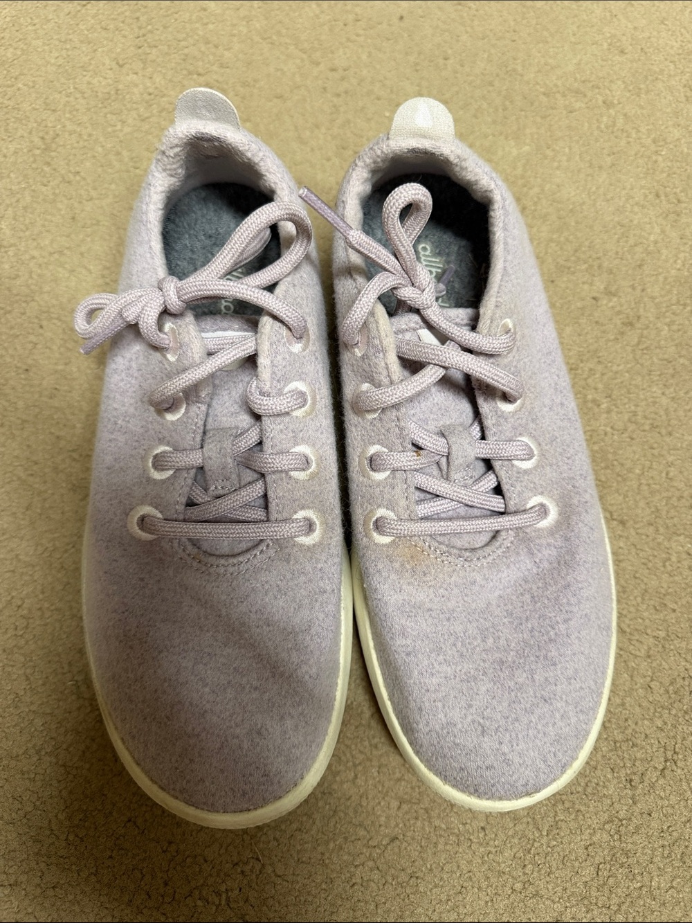 allbirds Women's Light Lavender Wool Sneakers